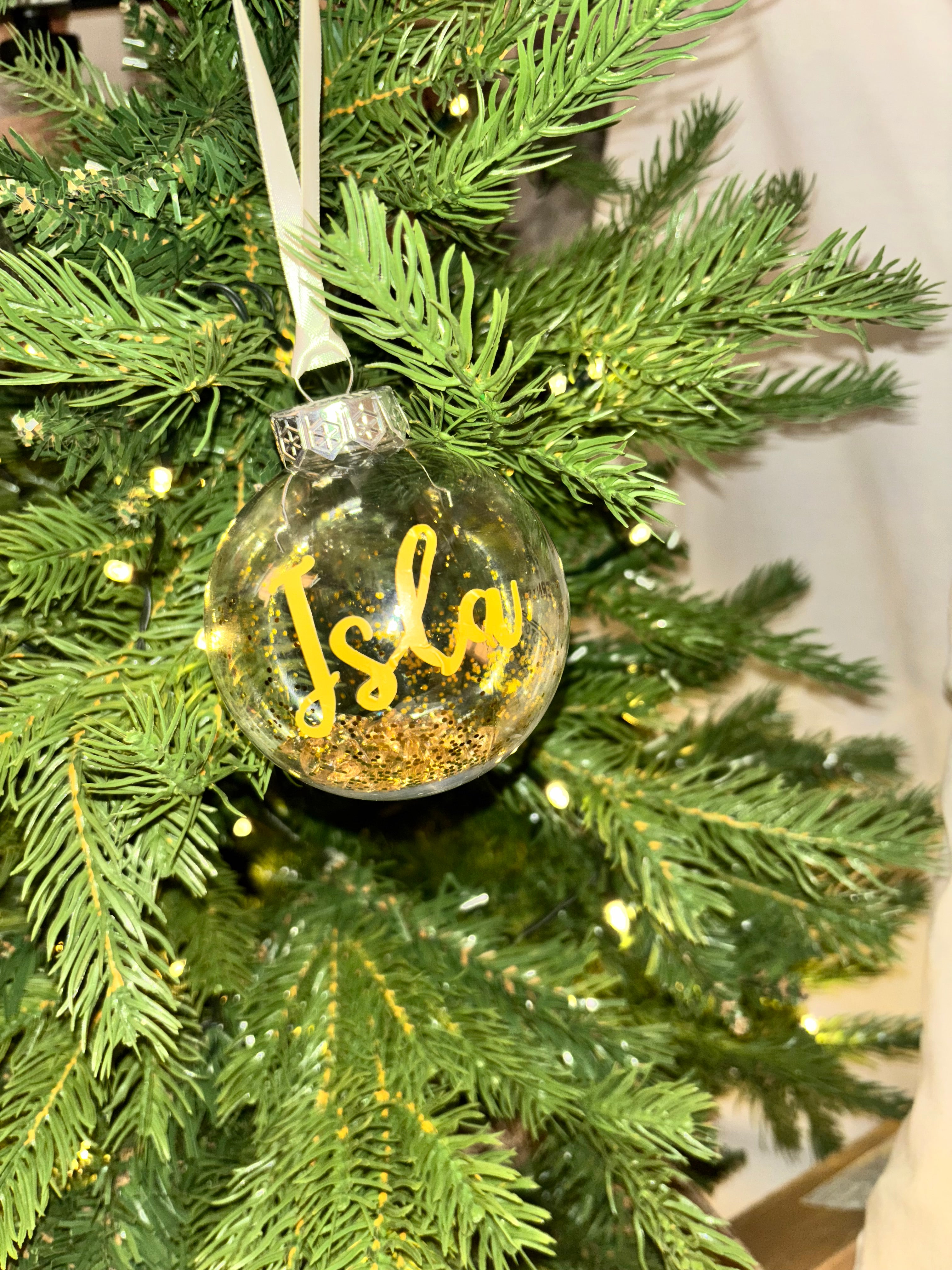 Personalised filled bauble