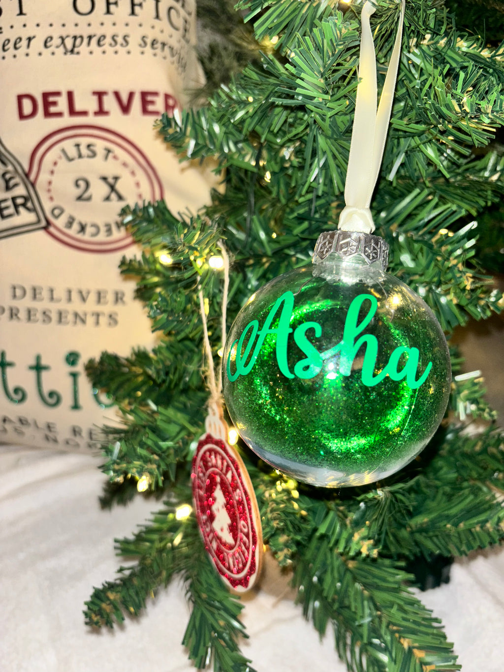 Personalised filled bauble